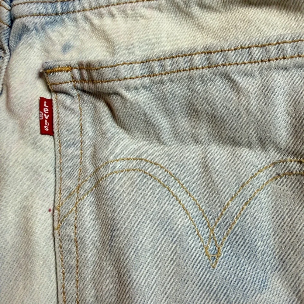 Levi's 501 Denim Shorts Mens W32 Light Wash Acid Wash Cut Off Jean Jorts